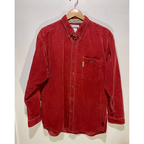 Columbia Other - Columbia sportswear corduroy Button down shirt rusty orange teracota men's XL